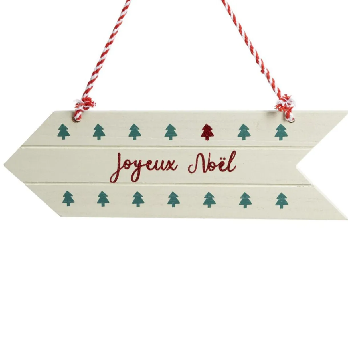 Pancarte en bois à suspendre inscription Joyeux Noël L32cm < Gifi Best