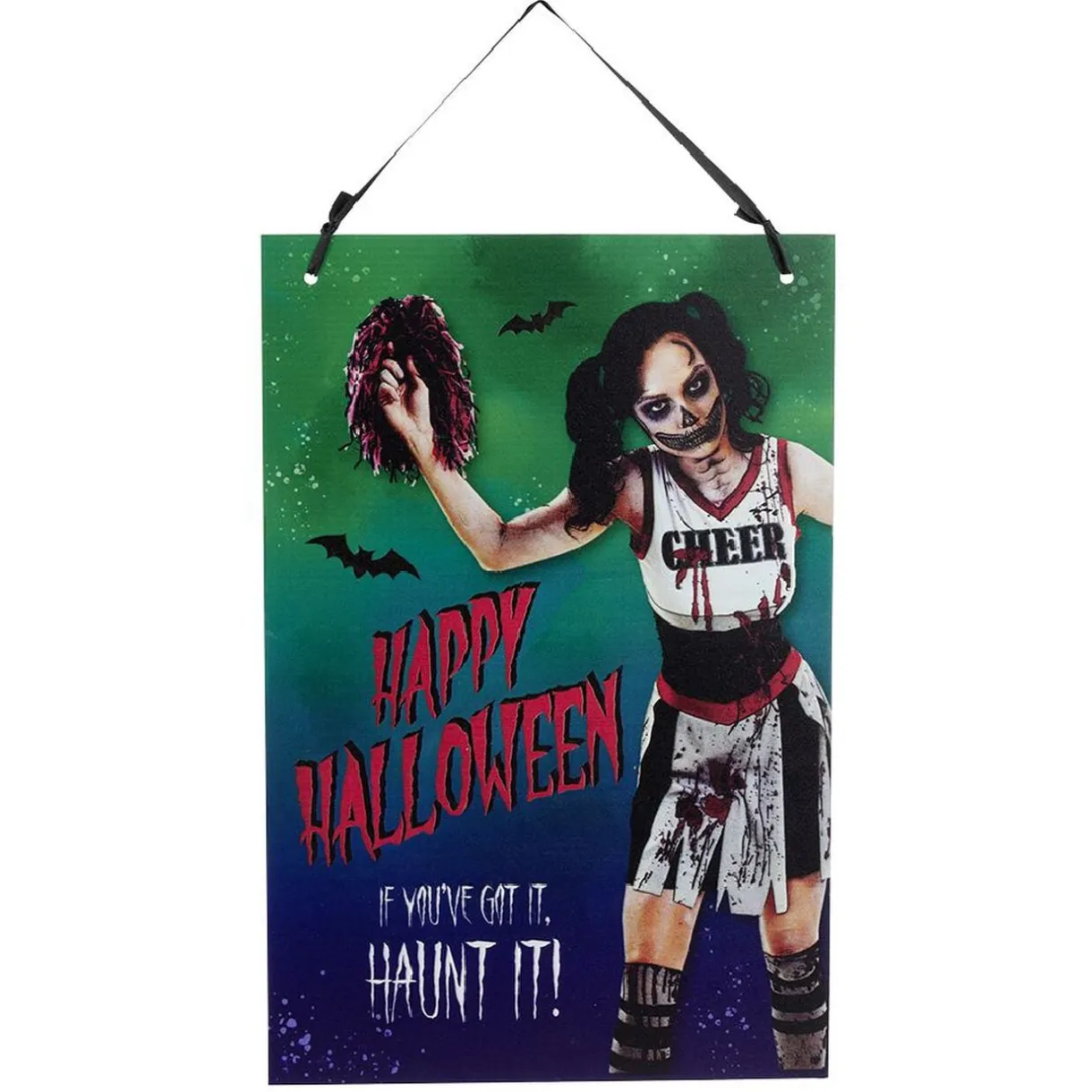 Pancarte Halloween bal de promo zombie à suspendre métal < Gifi Clearance