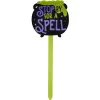 Pancarte jardin bois Halloween inscription Stop by for a spell H82,5cm < Gifi