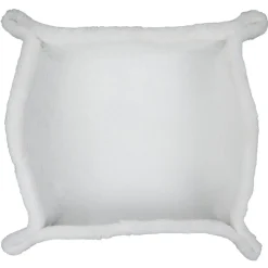 Panier couchage chat modulable gris et blanc 68x68cm
