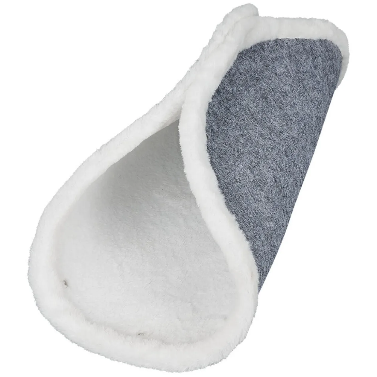 Panier couchage chat modulable gris et blanc 68x68cm