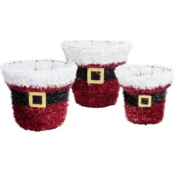 Panier décoration de Noël guirlande rouge 3 pièces Ø25xH22cm < Gifi Online