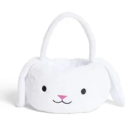 Panier de Pâques peluche lapin blanc < Gifi