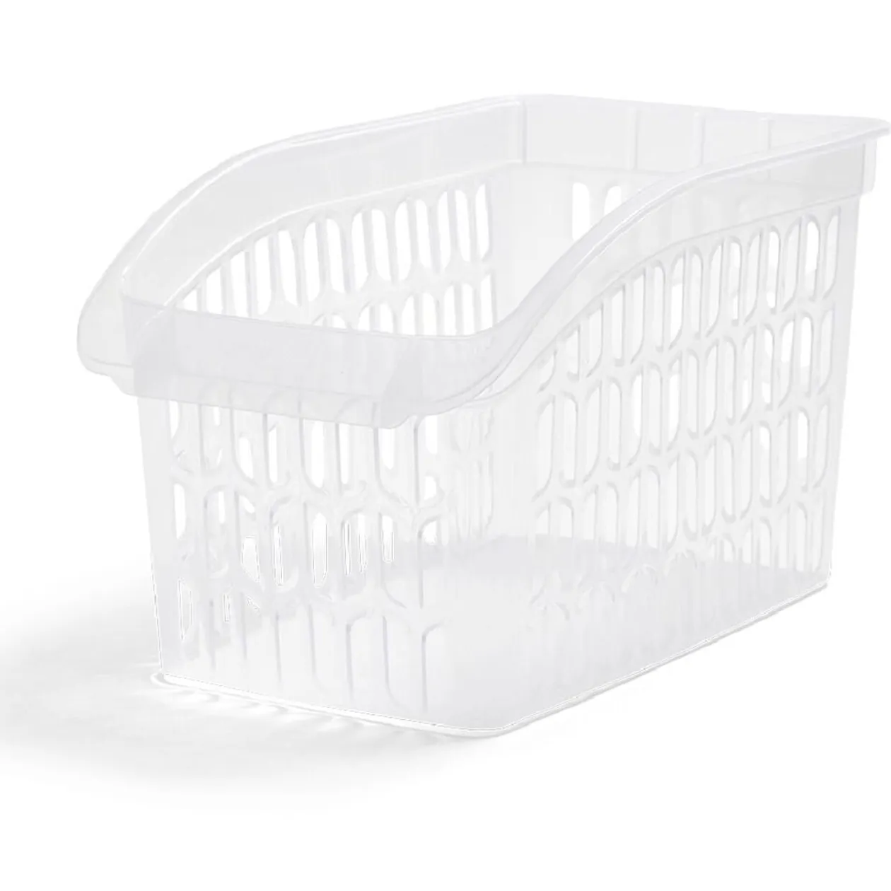 Panier de rangement en plastique transparent 30x18xH.17,5cm