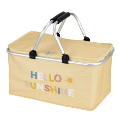 Panier fraîcheur isotherme 20L pliable alu et tissu jaune 48x27xH24cm < Gifi Sale