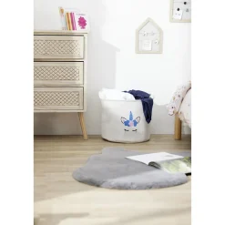 Panier à linge en toile enfant Ø30xH25cm (2 modèles) < Gifi Hot