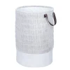 Panier à linge 60L tissu beige Ø38xH55cm < Gifi Outlet