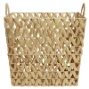Panier à linge 26L 40xH42,5x28cm jacinthe d'eau et acier < Gifi New
