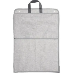 Panier à linge mural pliant tissé gris 40,5x15xH57cm