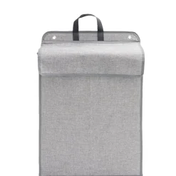 Panier à linge mural pliant tissé gris 40,5x15xH57cm