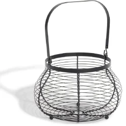 Panier à oeufs avec poignée métal noir