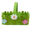 Panier pour oeufs de Pâques en feutrine verte 20x18xH15cm (2 modèles)