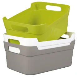 Panière à anses empilable en plastique < Gifi Hot
