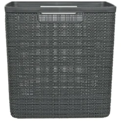 Panière Box Cube effet jute 17L 27x27x27cm gris < Gifi Discount