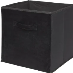Panière Box Cube effet velours 31x29x31cm noir < Gifi Sale