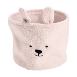 Panière Box Cube enfant bouclette animal mignon avec oreilles Ø30xH27cm (2 modèles)