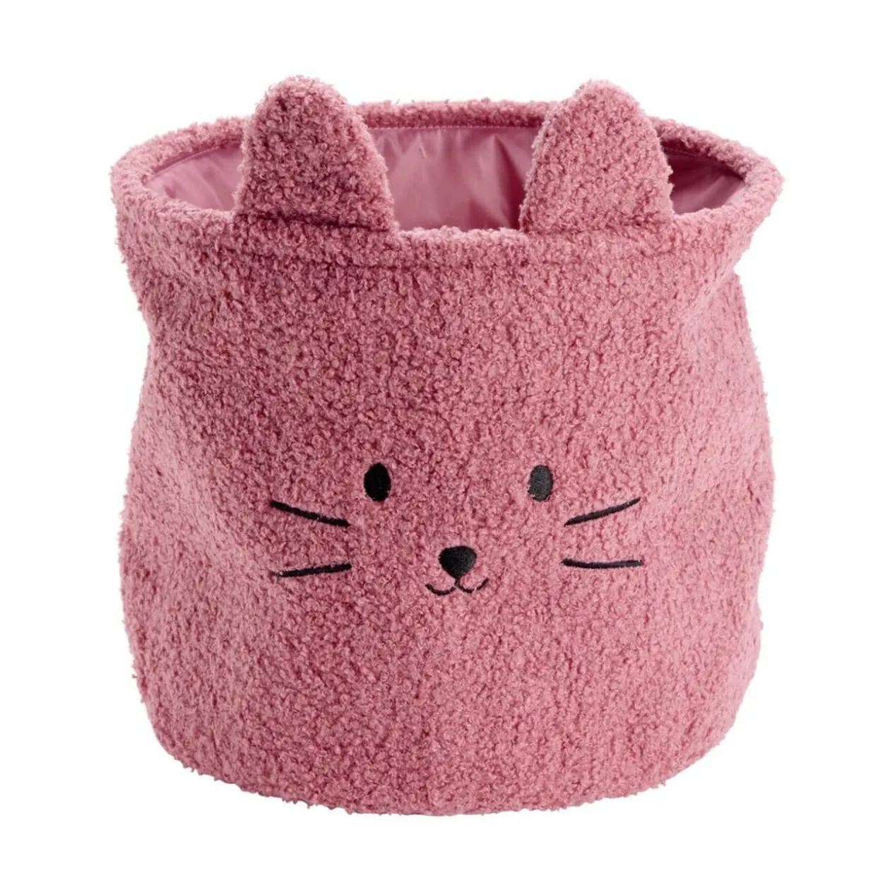 Panière Box Cube enfant bouclette animal mignon avec oreilles Ø30xH27cm (2 modèles)