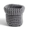 Panière carrée boucle effet tressé gris 10x10xH13cm < Gifi Online