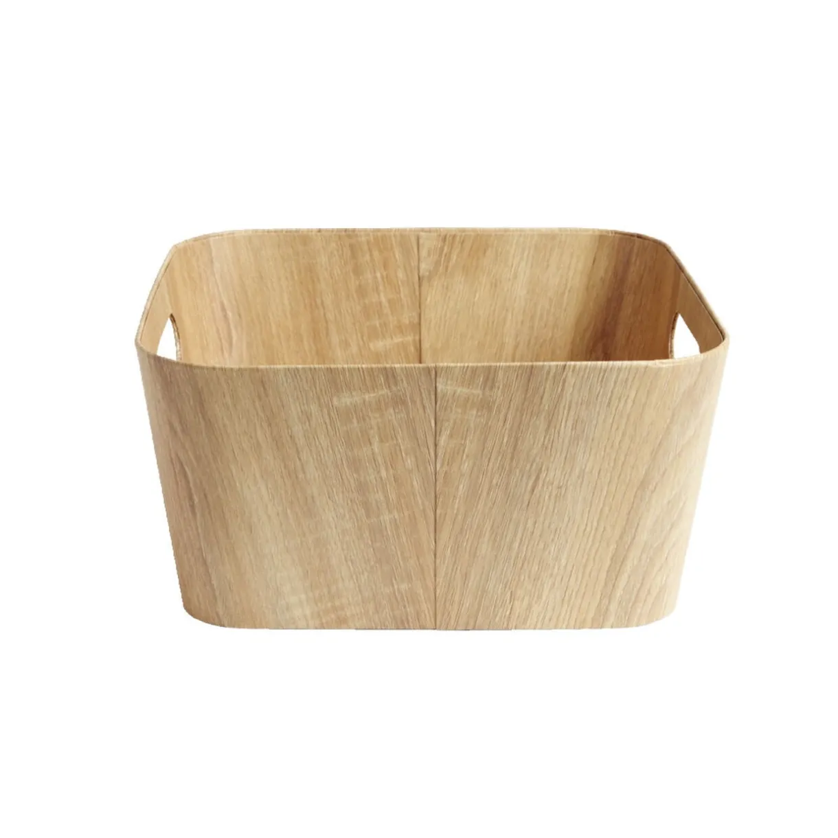 Panière carton et papier imitation bois 30x30xH15cm < Gifi Hot