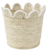 Panière décorative fibre naturelle et bord festonné Ø26xH26cm (3 modèles) < Gifi