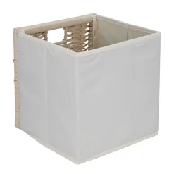 Panière de rangement Box Cube carrée 1 face tressée 27x27x27cm < Gifi Discount