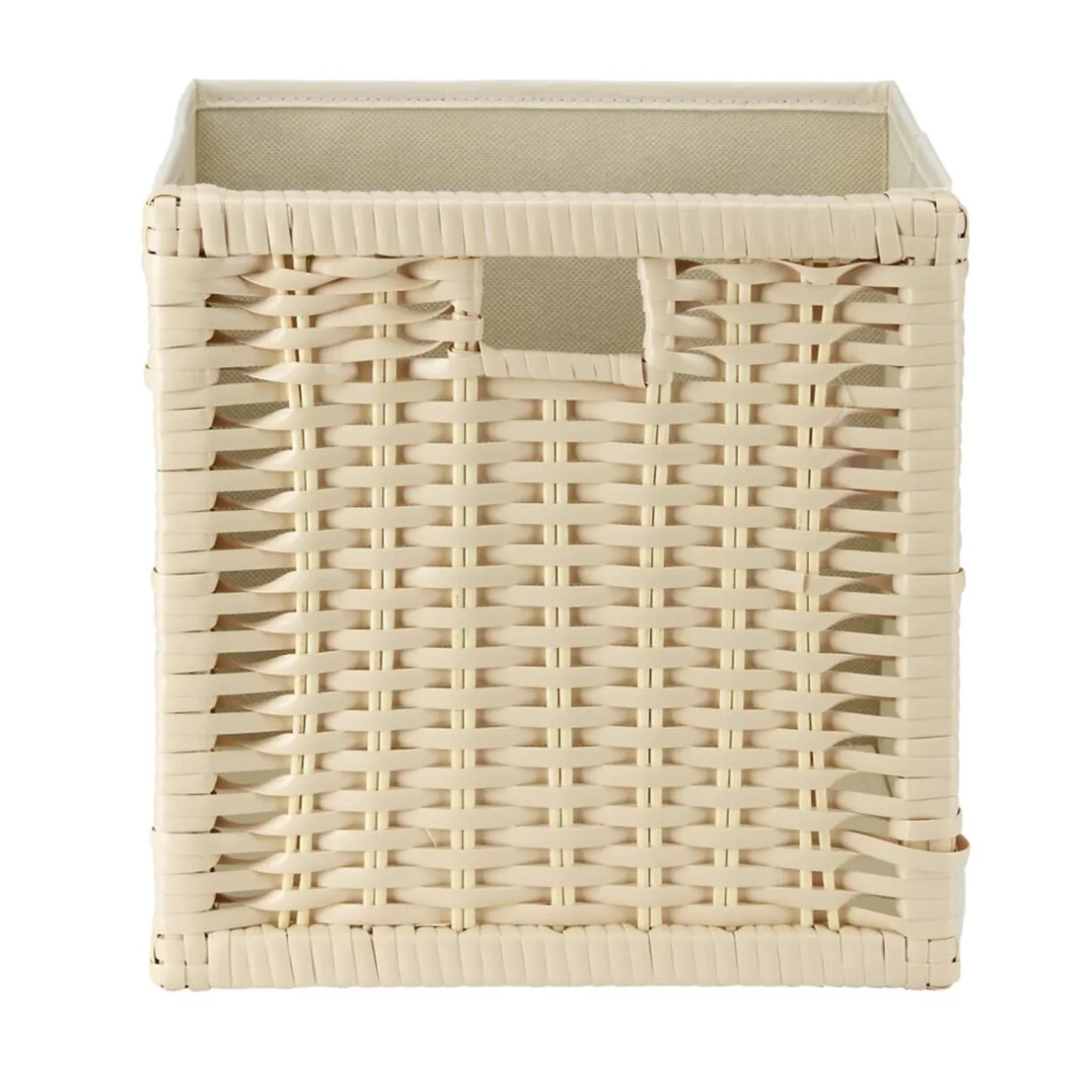 Panière de rangement Box Cube carrée 1 face tressée 27x27x27cm < Gifi Discount