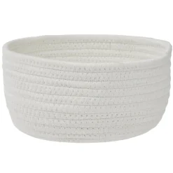 Panière de rangement coton blanc Ø22xH11cm < Gifi Outlet