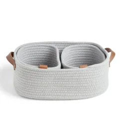 Panière de rangement coton tressé rose 22x16xH11cm - petit modèle < Gifi Outlet