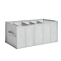 Panière de rangement dressing 5 compartiments gris 44x25xH20cm < Gifi Online