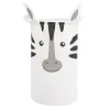 Panière de rangement enfant souple motif zèbre Ø34xH52cm