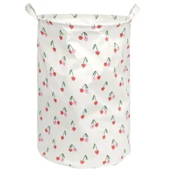 Panière de rangement enfant souple motif cerise Ø34xH52cm < Gifi Outlet