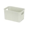 Panière de rangement 4L rectangulaire plastique blanc 25,5x17xH12,5cm