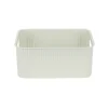 Panière de rangement 10L rectangulaire plastique blanc 35x26,5xH12,5cm < Gifi Discount