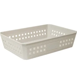 Panière de rangement plastique 27x19xH7cm (3 modèles) < Gifi Clearance