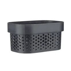 Panière de rangement plastique gris 12x6xH8cm < Gifi Hot