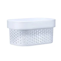 Panière de rangement plastique gris 12x6xH8cm < Gifi Hot