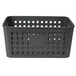 Panière de rangement plastique 21x16xH10cm (3 modèles)