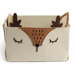 Panière de rangement pour enfant motif animal feutrine 4 modèles