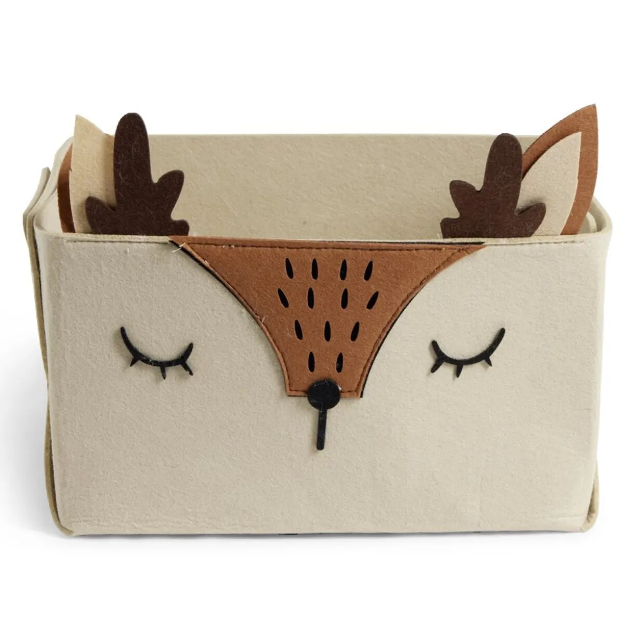 Panière de rangement pour enfant motif animal feutrine 4 modèles
