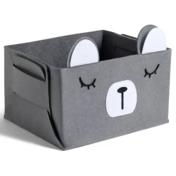 Panière de rangement pour enfant motif animal feutrine 4 modèles