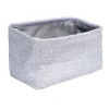 Panière de rangement rectangulaire tissé gris 22x15xH12cm