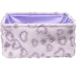 Panière de rangement rectangulaire souple motif relief coeur 40x32xH20cm (2 modèles) < Gifi Outlet