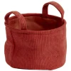 Panière de rangement ronde velours Marron - Ø22xH16 cm < Gifi Discount