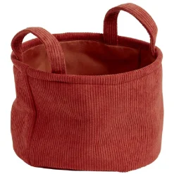 Panière de rangement ronde velours Marron - Ø22xH16 cm < Gifi Discount