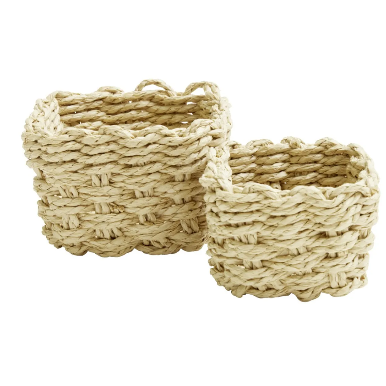 Panière de rangement tressée x2 tailles (3 modèles)
