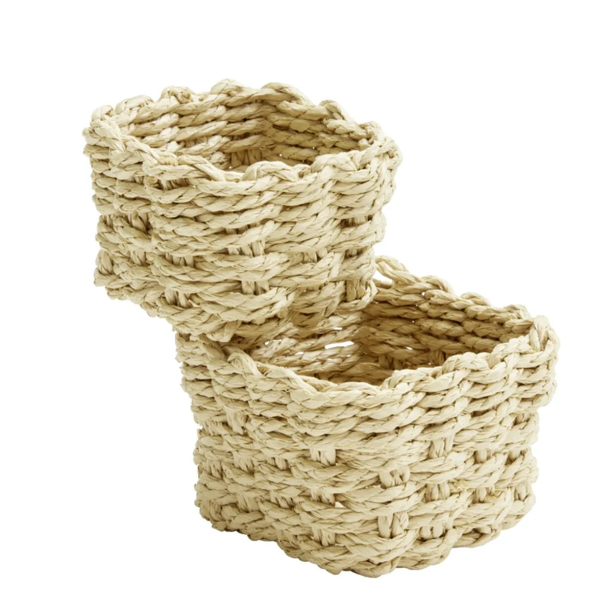 Panière de rangement tressée x2 tailles (3 modèles)