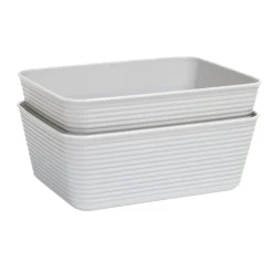 Panière de rangement x2 plastique 16,8x12,5xH6,5cm (3 modèles) < Gifi Outlet