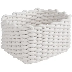 Panière en coton effet tricot 27x22xH.16 cm < Gifi Outlet