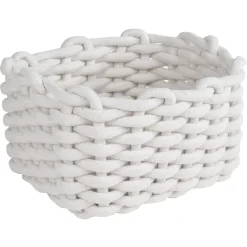 Panière en coton effet tricot 23x17xH.13 cm < Gifi Discount