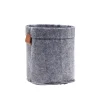 Panière en feutrine grise Ø15xH17cm
